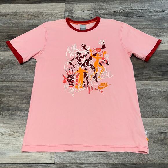 Vintage Y2K Nike Sportswear Viva Mexico Dance Football‎ Salsa Mens L Ringer Tee - Picture 2 of 11